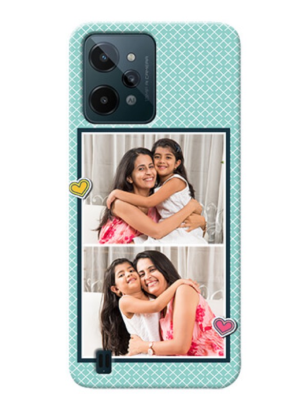 Custom Realme C31 Custom Phone Cases: 2 Image Holder with Pattern Design