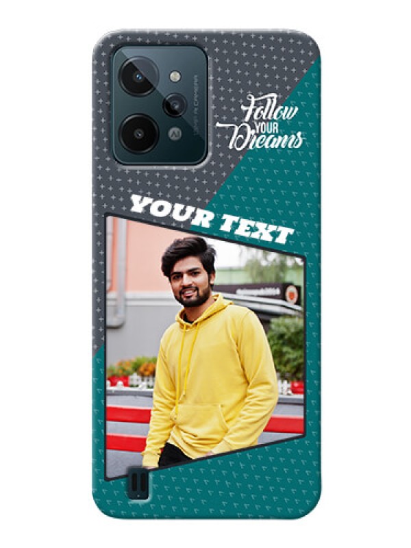 Custom Realme C31 Back Covers: Background Pattern Design with Quote