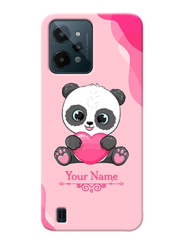 Custom Realme C31 Mobile Back Covers: Cute Panda Design