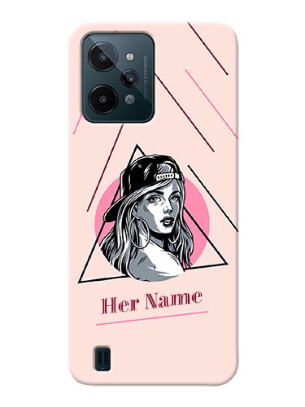 Custom Realme C31 Custom Phone Cases: Rockstar Girl Design