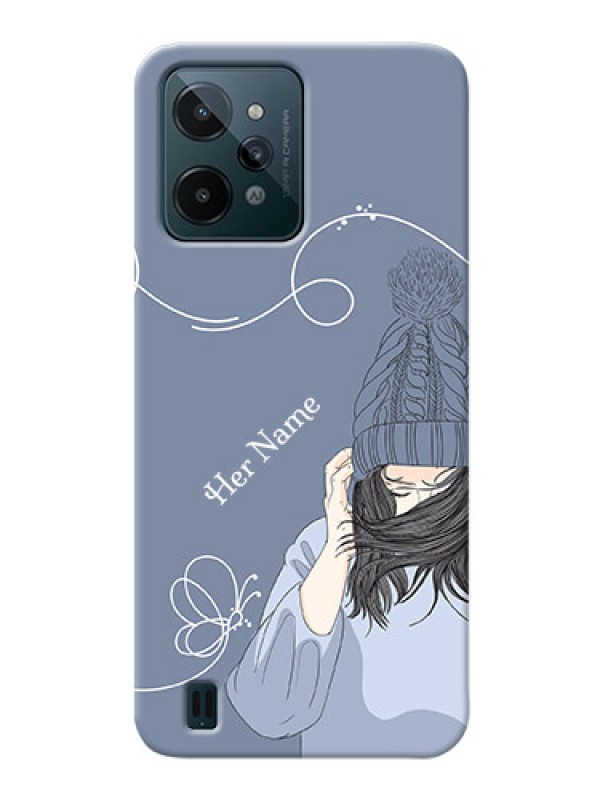 Custom Realme C31 Custom Mobile Case with Girl in winter outfit Design