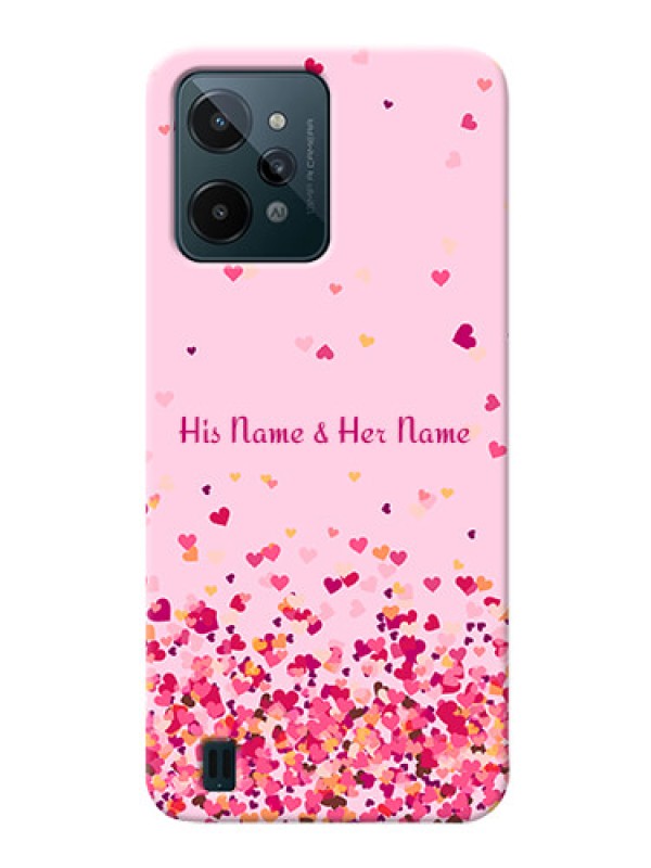 Custom Realme C31 Phone Back Covers: Floating Hearts Design