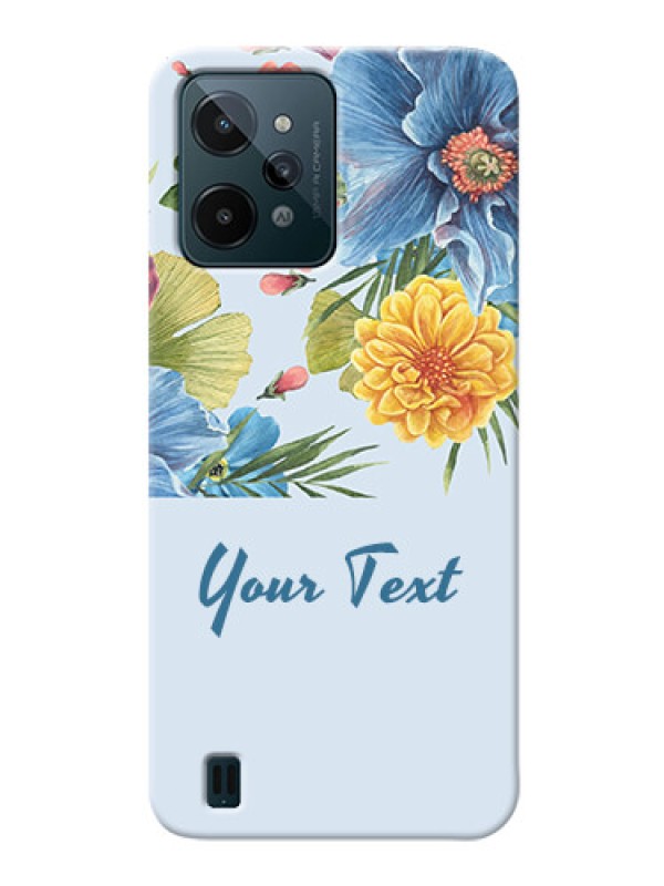 Custom Realme C31 Custom Phone Cases: Stunning Watercolored Flowers Painting Design