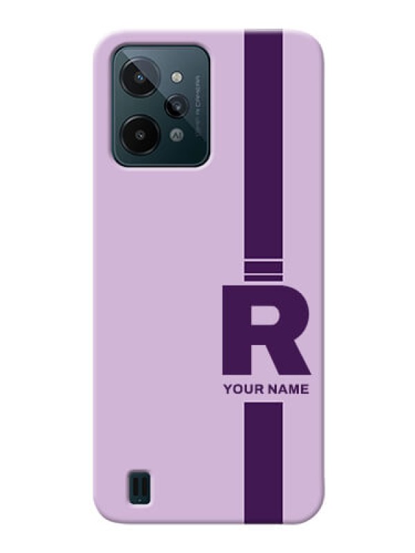 Custom Realme C31 Custom Phone Covers: Simple dual tone stripe with name Design