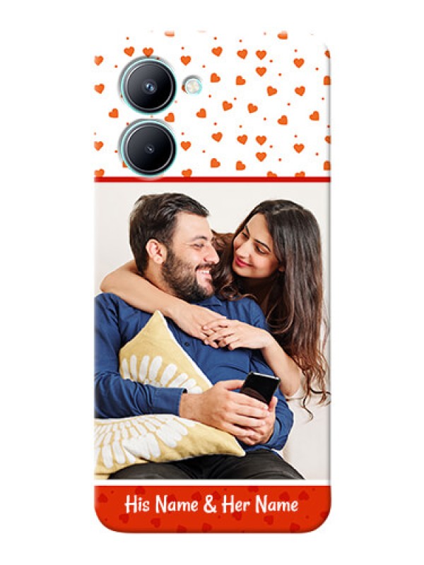 Custom Realme C33 2023 Phone Back Covers: Orange Love Symbol Design