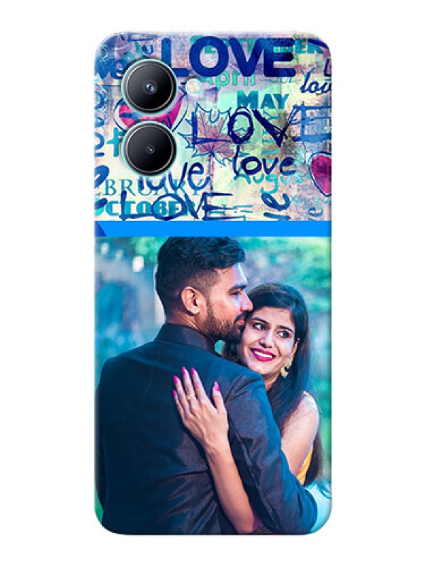 Custom Realme C33 2023 Mobile Covers Online: Colorful Love Design