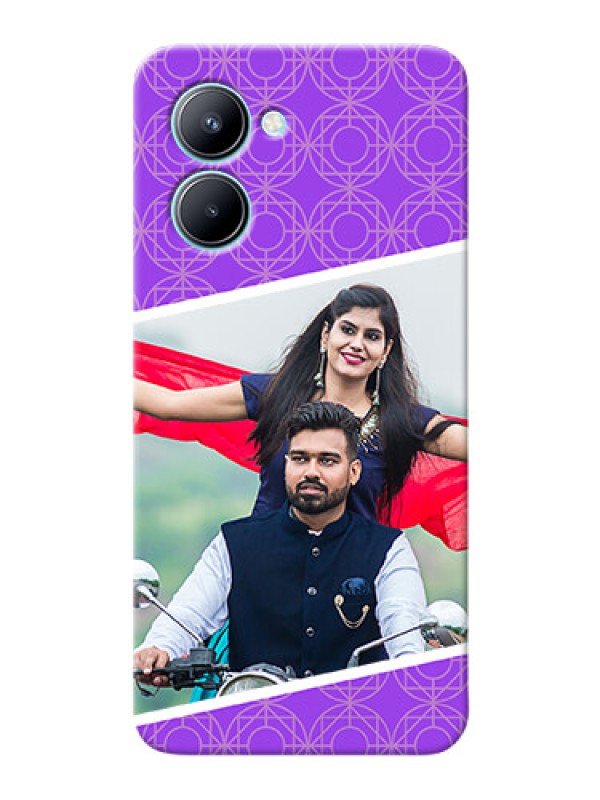 Custom Realme C33 2023 mobile back covers online: violet Pattern Design