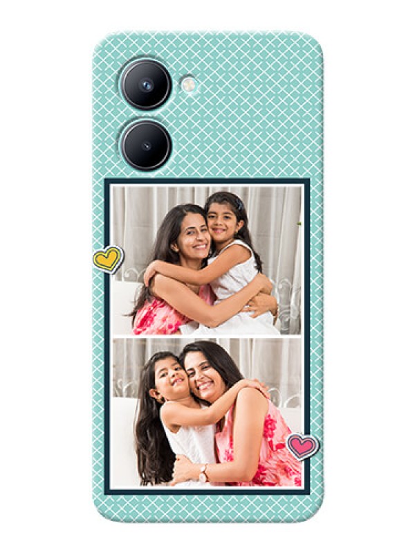 Custom Realme C33 2023 Custom Phone Cases: 2 Image Holder with Pattern Design