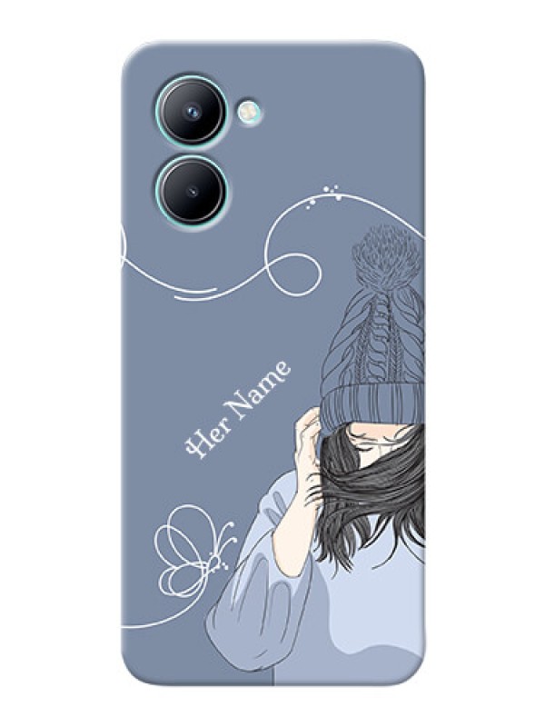 Custom Realme C33 2023 Custom Mobile Case with Girl in winter outfit Design