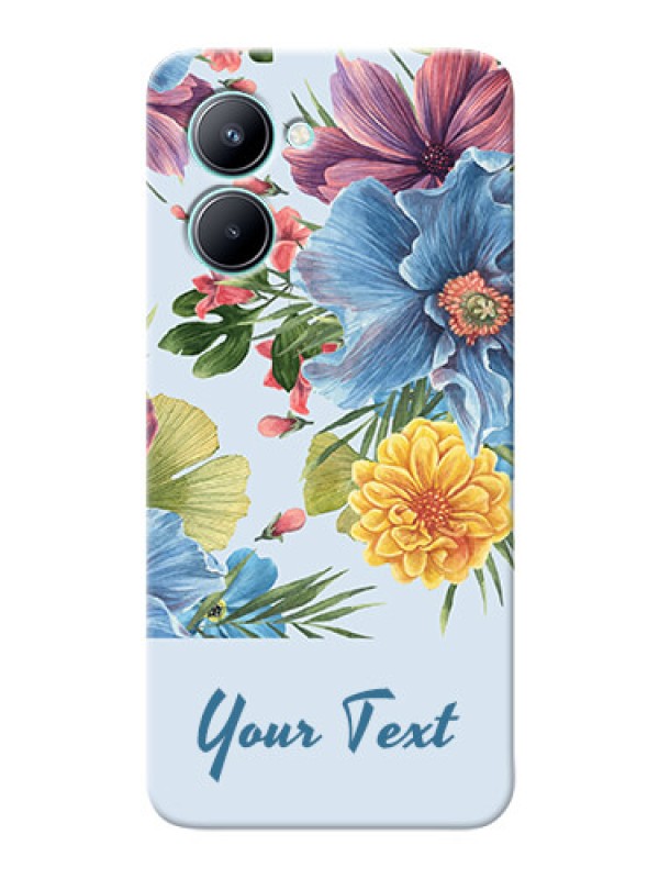 Custom Realme C33 2023 Custom Phone Cases: Stunning Watercolored Flowers Painting Design