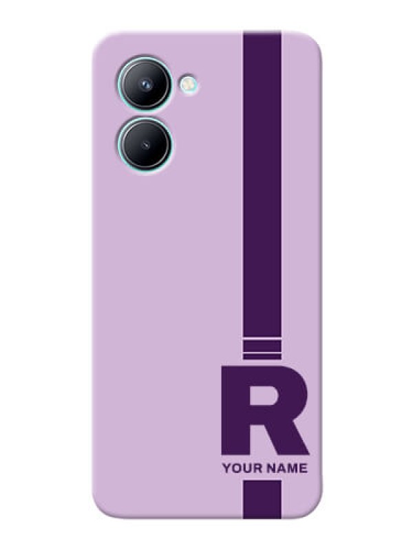Custom Realme C33 2023 Custom Phone Covers: Simple dual tone stripe with name Design
