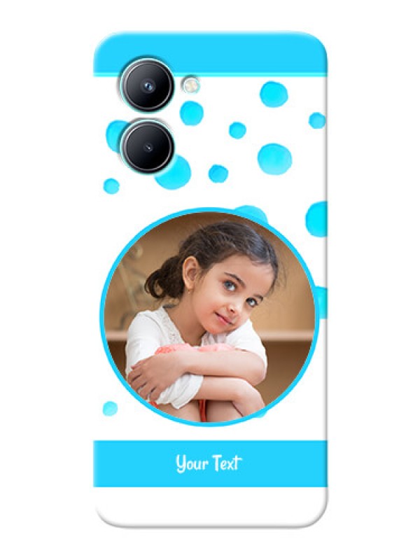 Custom Realme C33 Custom Phone Covers: Blue Bubbles Pattern Design