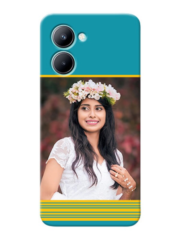 Custom Realme C33 personalized phone covers: Yellow & Blue Design 