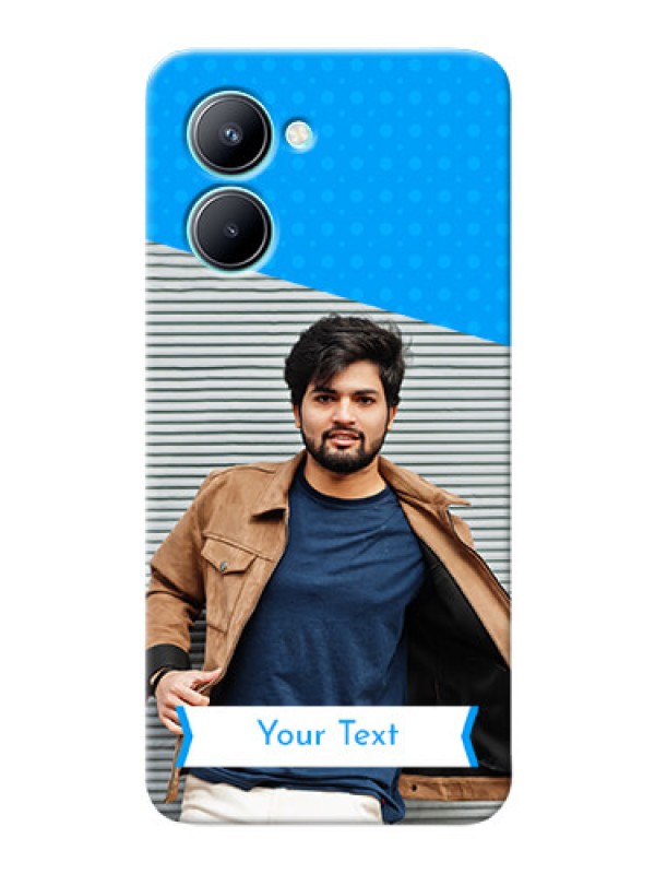 Custom Realme C33 Personalized Mobile Covers: Simple Blue Color Dotted Design