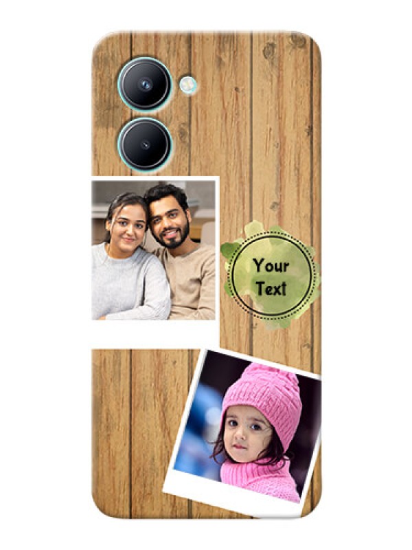 Custom Realme C33 Custom Mobile Phone Covers: Wooden Texture Design