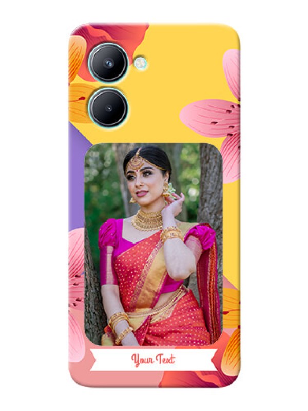 Custom Realme C33 Mobile Covers: 3 Image With Vintage Floral Design