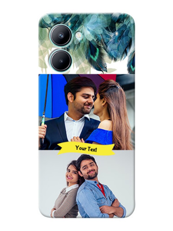 Custom Realme C33 Phone Cases: Image with Boho Peacock Feather Design