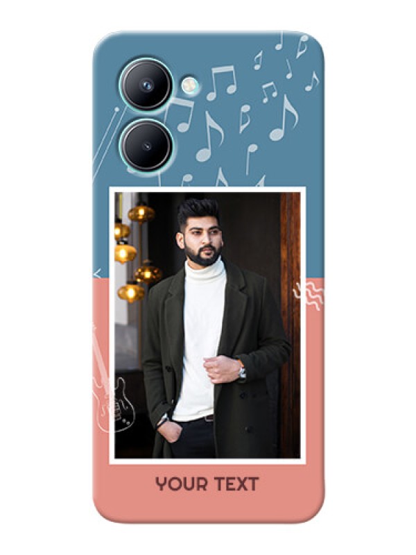 Custom Realme C33 Phone Back Covers with Color Musical Note Design