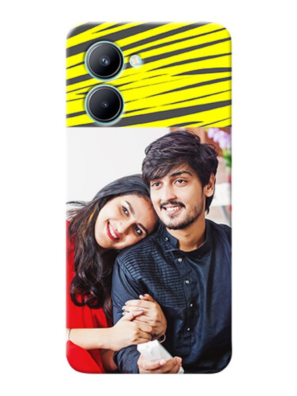 Custom Realme C33 Personalised mobile covers: Yellow Abstract Design