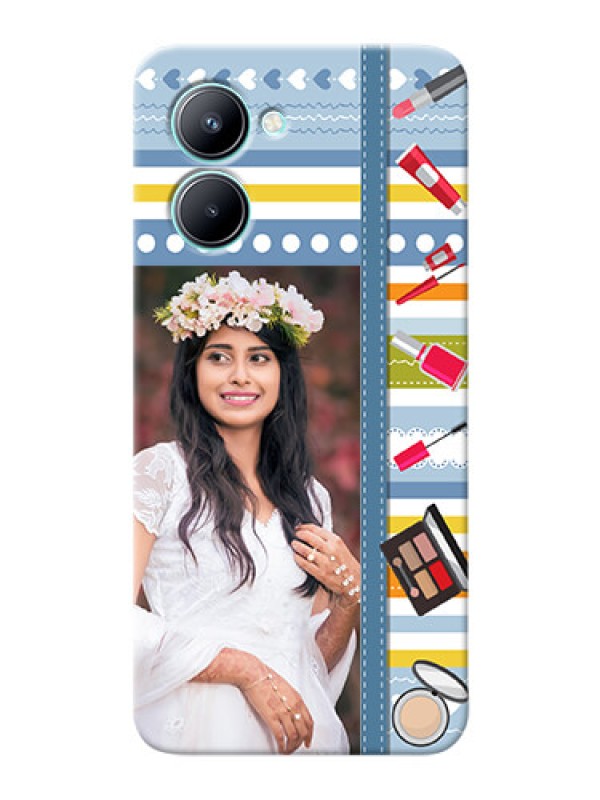 Custom Realme C33 Personalized Mobile Cases: Makeup Icons Design