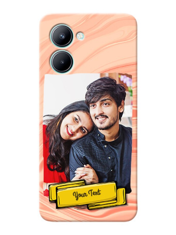 Custom Realme C33 Customized Phone Cases: Marble Texture Design