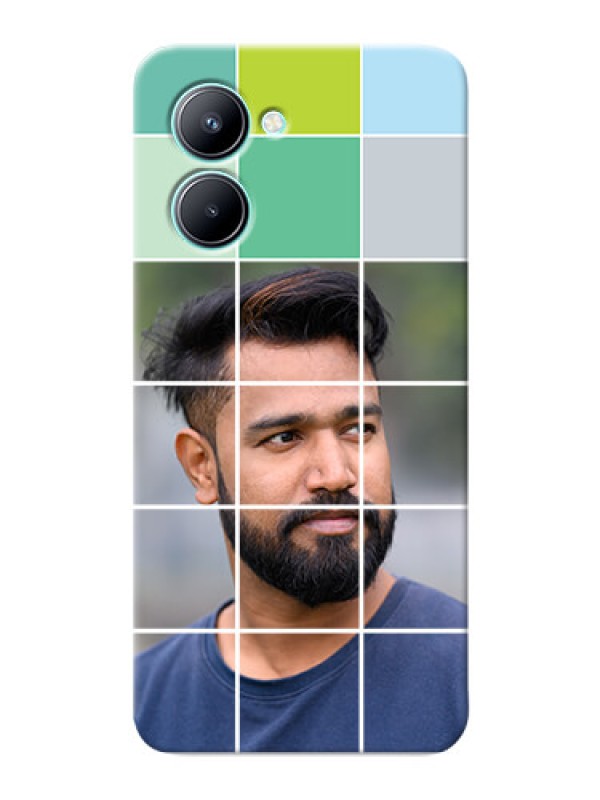 Custom Realme C33 personalised phone covers with white box pattern 