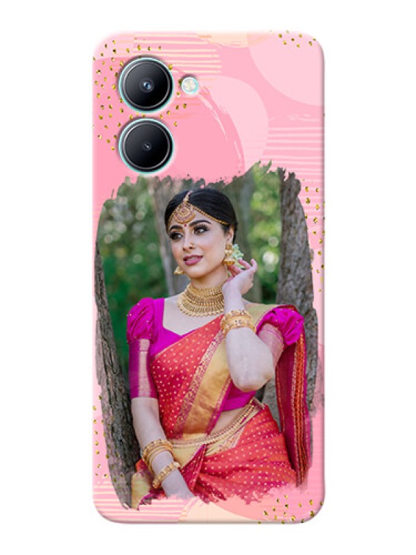 Custom Realme C33 Phone Covers for Girls: Gold Glitter Splash Design