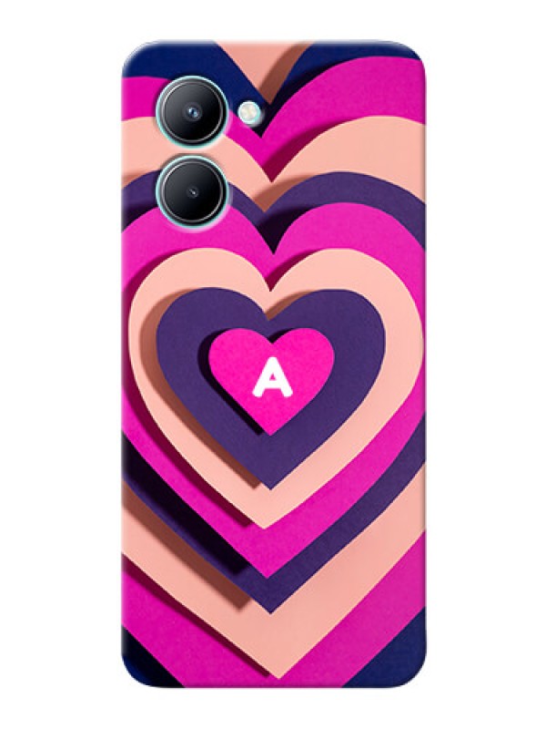 Custom Realme C33 Custom Mobile Case with Cute Heart Pattern Design