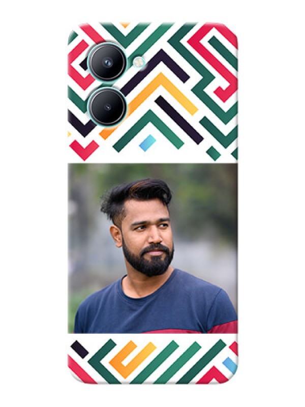 Custom Realme C33 Custom Mobile Case with Colorful Maze Pattern Design