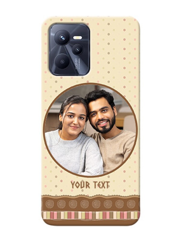 Custom Realme C35 Mobile Cases: Brown Dotted Mobile Case Design