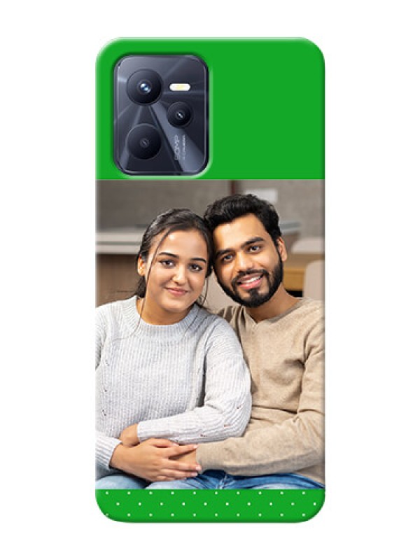 Custom Realme C35 Personalised mobile covers: Green Pattern Design