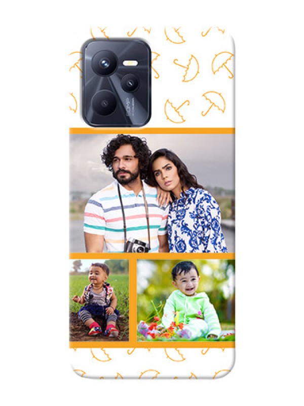 Custom Realme C35 Personalised Phone Cases: Yellow Pattern Design