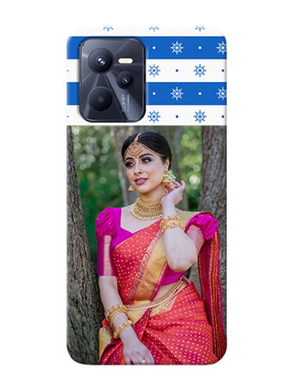 Custom Realme C35 custom mobile covers: Snow Pattern Design