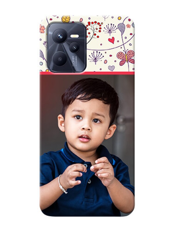 Custom Realme C35 phone back covers: Premium Floral Design