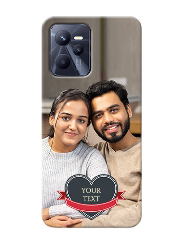 Custom Realme C35 mobile back covers online: Just Married Couple Design