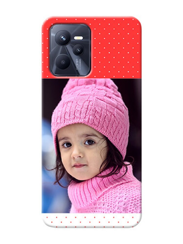 Custom Realme C35 personalised phone covers: Red Pattern Design