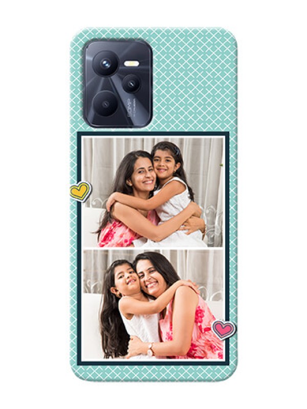 Custom Realme C35 Custom Phone Cases: 2 Image Holder with Pattern Design