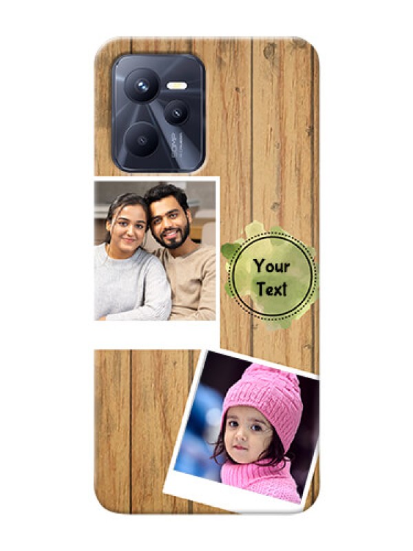 Custom Realme C35 Custom Mobile Phone Covers: Wooden Texture Design