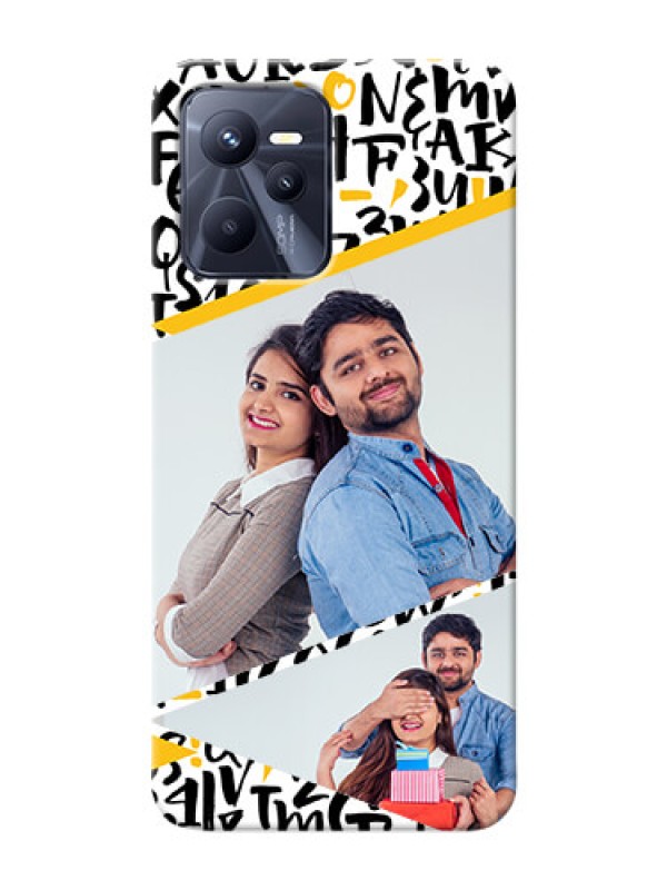 Custom Realme C35 Phone Back Covers: Letters Pattern Design