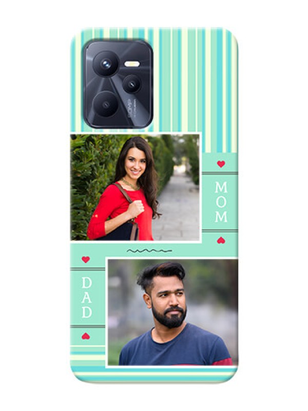 Custom Realme C35 custom mobile phone covers: Mom & Dad Pic Design