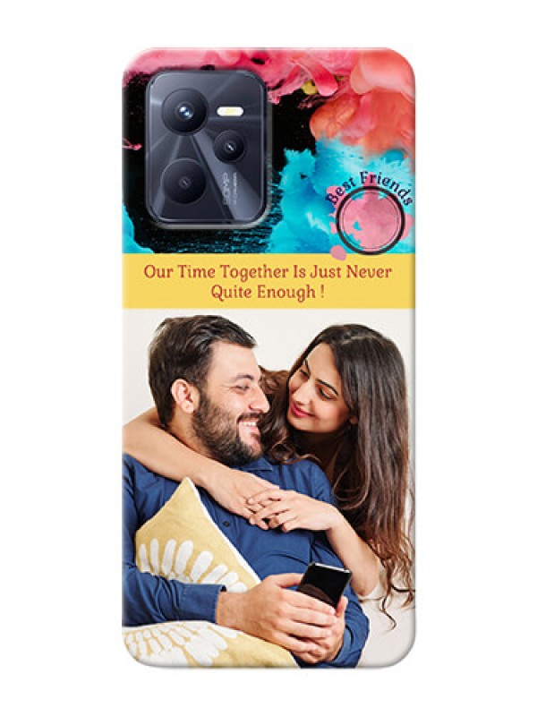 Custom Realme C35 Mobile Cases: Quote with Acrylic Painting Design