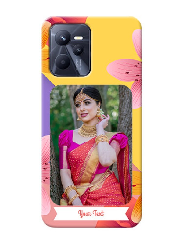 Custom Realme C35 Mobile Covers: 3 Image With Vintage Floral Design