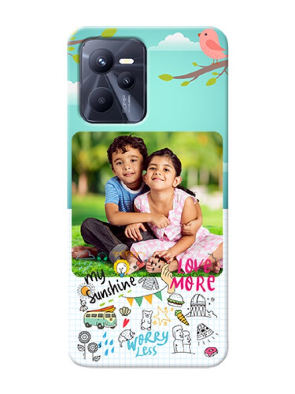 Custom Realme C35 phone cases online: Doodle love Design