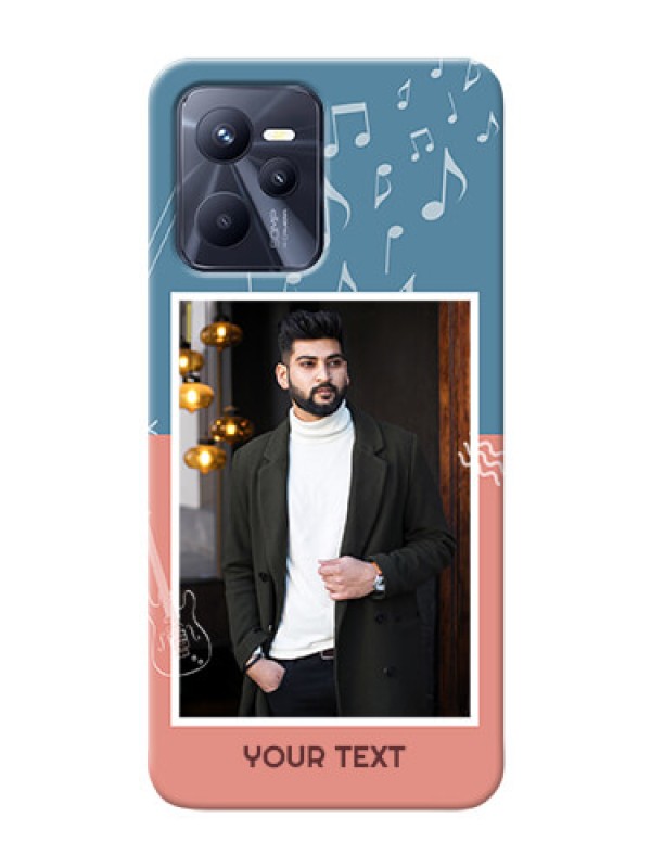 Custom Realme C35 Phone Back Covers with Color Musical Note Design