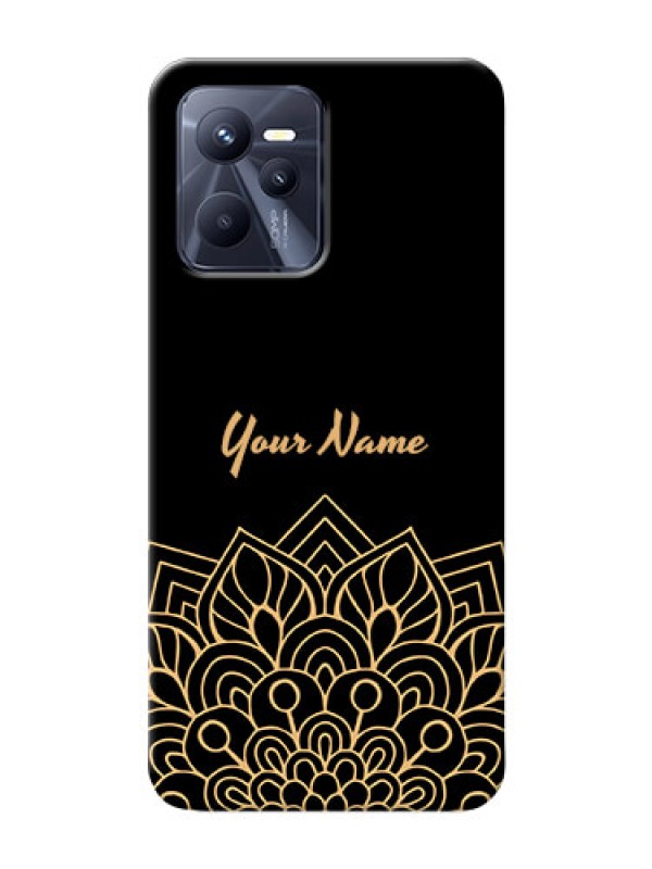 Custom Realme C35 Back Covers: Golden mandala Design