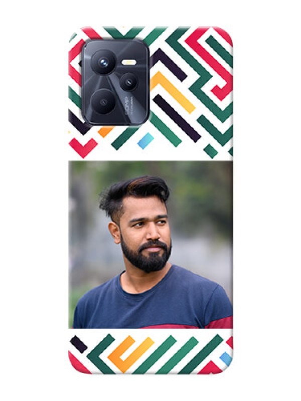 Custom Realme C35 Custom Mobile Case with Colorful Maze Pattern Design