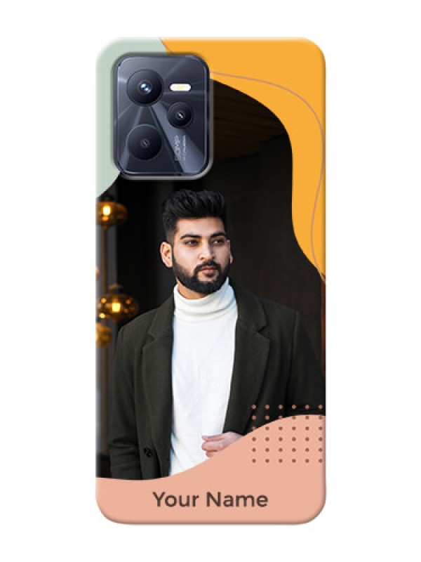 Custom Realme C35 Custom Phone Cases: Tri-coloured overlay design