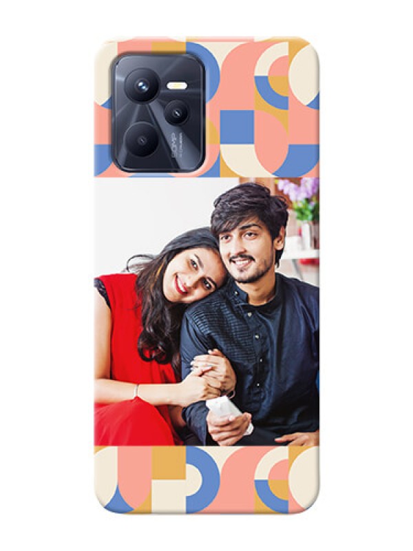 Custom Realme C35 Custom Phone Covers: Semi-circle Maze Pattern Design