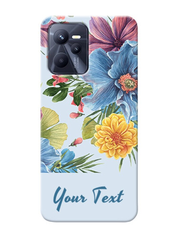 Custom Realme C35 Custom Phone Cases: Stunning Watercolored Flowers Painting Design