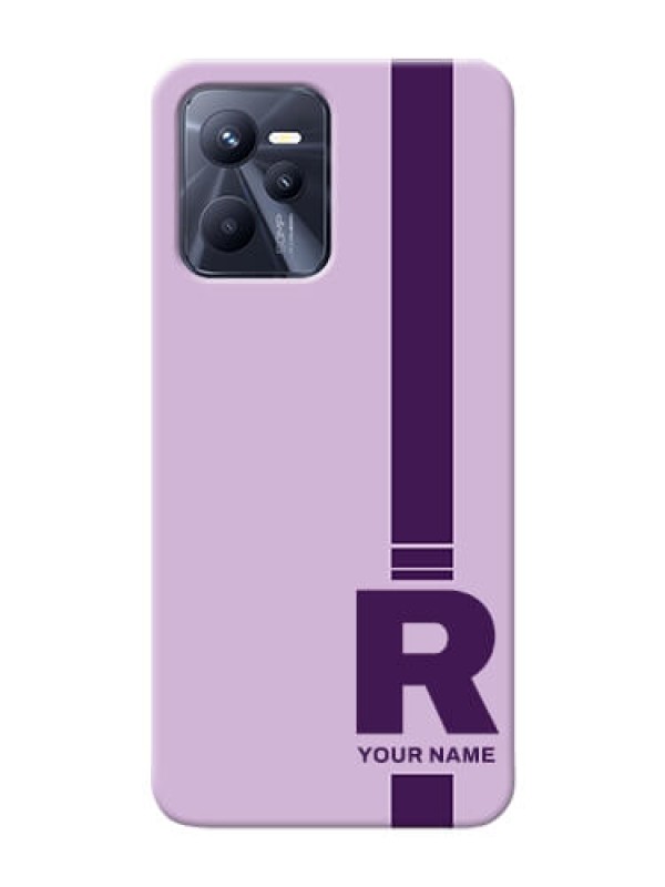 Custom Realme C35 Custom Phone Covers: Simple dual tone stripe with name Design